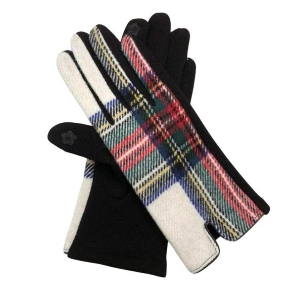 2/$30 Retro Plaid Gloves Finger Touch Screen Cashmere Feel Plus Tartan Plaid - Picture 4 of 7